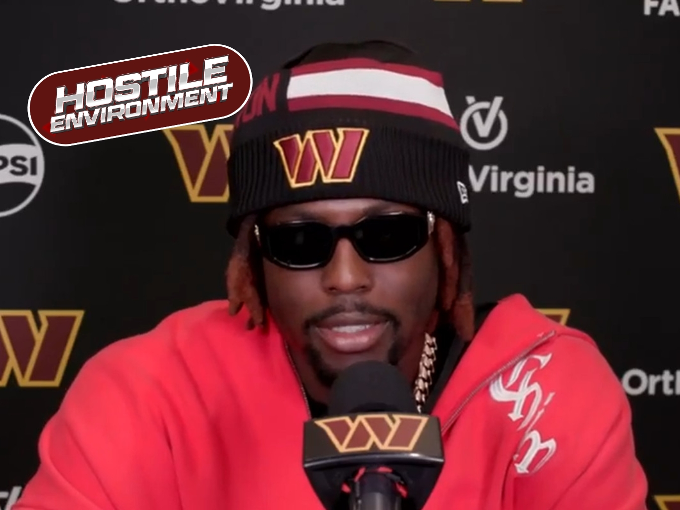 Commanders players under pressure - photo from Hogshaven.com